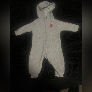 Carhartt Light Gray Hooded Kids Footie